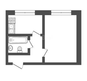 1-к квартира, вторичка, 33м2, 2/3 этаж
