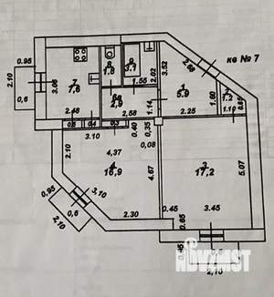 2-к квартира, вторичка, 60м2, 3/4 этаж