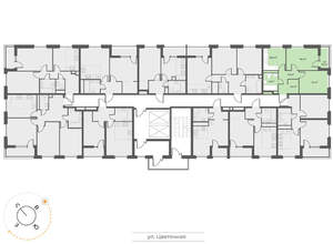 2-к квартира, вторичка, 50м2, 2/17 этаж