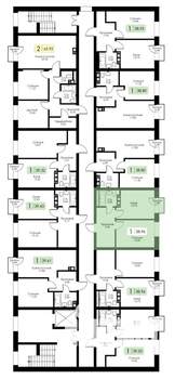 1-к квартира, вторичка, 39м2, 4/4 этаж