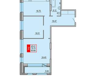 2-к квартира, вторичка, 86м2, 2/8 этаж