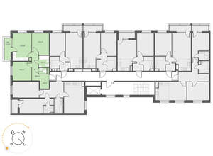 2-к квартира, вторичка, 59м2, 4/17 этаж