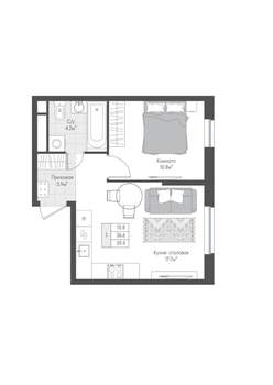 1-к квартира, вторичка, 37м2, 2/10 этаж