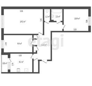 3-к квартира, вторичка, 69м2, 3/10 этаж