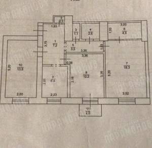3-к квартира, вторичка, 70м2, 3/4 этаж