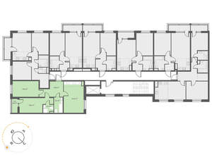 2-к квартира, вторичка, 68м2, 5/17 этаж