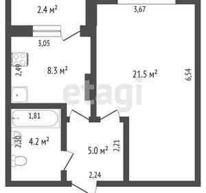1-к квартира, вторичка, 39м2, 16/16 этаж
