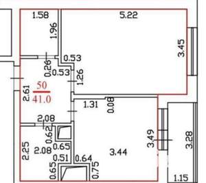 1-к квартира, вторичка, 44м2, 2/13 этаж