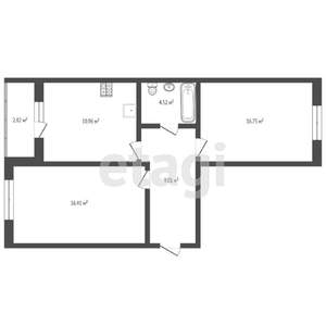 2-к квартира, вторичка, 60м2, 2/14 этаж