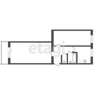 2-к квартира, вторичка, 46м2, 4/5 этаж