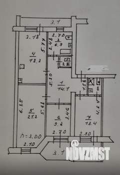 3-к квартира, вторичка, 96м2, 4/9 этаж