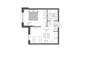 1-к квартира, вторичка, 33м2, 2/10 этаж