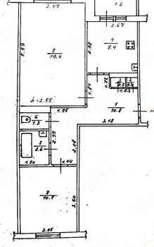 2-к квартира, вторичка, 54м2, 4/5 этаж