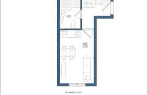 Студия квартира, сданный дом, 17м2, 4/4 этаж