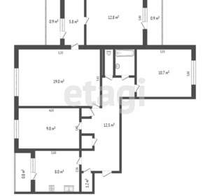 4-к квартира, вторичка, 89м2, 6/9 этаж
