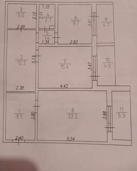 2-к квартира, вторичка, 92м2, 13/17 этаж