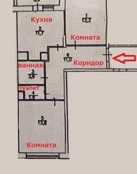 2-к квартира, вторичка, 59м2, 1/16 этаж