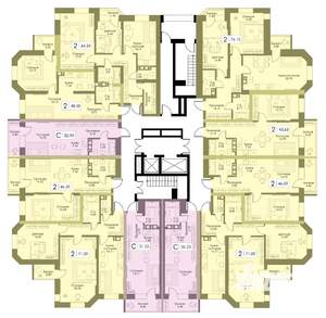 1-к квартира, вторичка, 49м2, 4/17 этаж