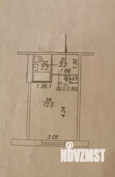 1-к квартира, вторичка, 17м2, 3/9 этаж