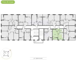 1-к квартира, вторичка, 35м2, 16/18 этаж