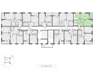 2-к квартира, вторичка, 50м2, 5/17 этаж