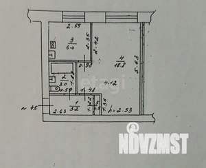 1-к квартира, вторичка, 32м2, 4/4 этаж