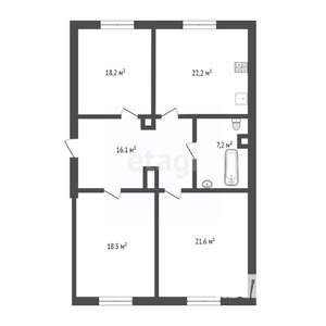 3-к квартира, вторичка, 104м2, 4/4 этаж