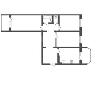 3-к квартира, вторичка, 72м2, 6/9 этаж