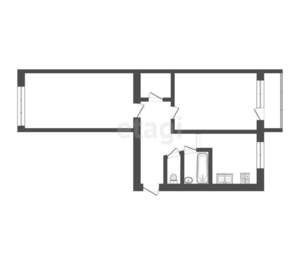 2-к квартира, вторичка, 46м2, 4/5 этаж