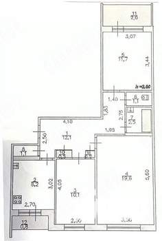 3-к квартира, вторичка, 69м2, 10/10 этаж