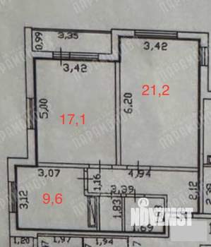 2-к квартира, вторичка, 64м2, 11/16 этаж