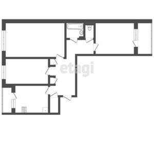 3-к квартира, вторичка, 52м2, 5/5 этаж