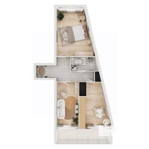2-к квартира, вторичка, 62м2, 2/15 этаж