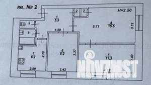 3-к квартира, вторичка, 51м2, 2/5 этаж