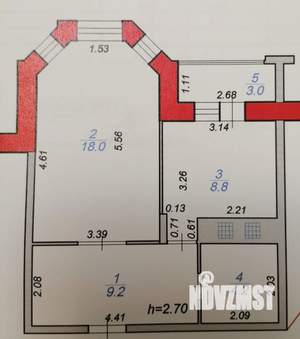1-к квартира, вторичка, 43м2, 4/14 этаж