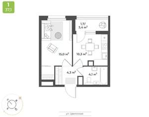 1-к квартира, вторичка, 35м2, 9/18 этаж