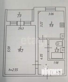 1-к квартира, вторичка, 43м2, 3/10 этаж