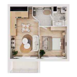 1-к квартира, вторичка, 47м2, 3/16 этаж