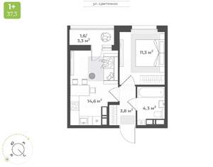 1-к квартира, вторичка, 36м2, 15/16 этаж