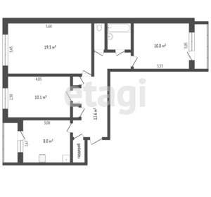 3-к квартира, вторичка, 70м2, 6/9 этаж
