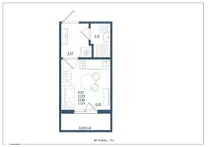 Студия квартира, сданный дом, 17м2, 2/4 этаж