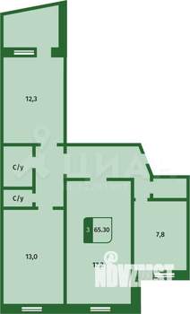 3-к квартира, вторичка, 67м2, 3/10 этаж