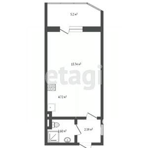 Студия квартира, вторичка, 23м2, 17/17 этаж