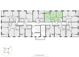 2-к квартира, вторичка, 58м2, 4/17 этаж