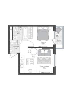 1-к квартира, вторичка, 37м2, 8/10 этаж