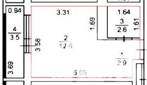 Студия квартира, вторичка, 18м2, 11/16 этаж