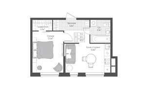 1-к квартира, вторичка, 37м2, 2/10 этаж