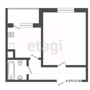 1-к квартира, вторичка, 39м2, 4/4 этаж