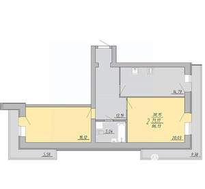 2-к квартира, строящийся дом, 86м2, 4/9 этаж
