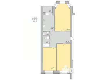 3-к квартира, строящийся дом, 106м2, 1/9 этаж
